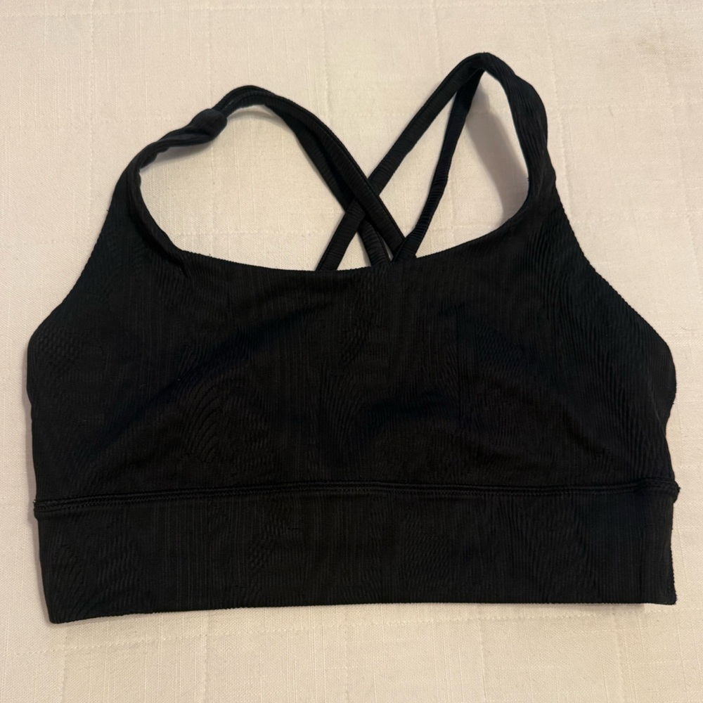 Lululemon Energy Longline Ribbed Bra - Black - Size 8